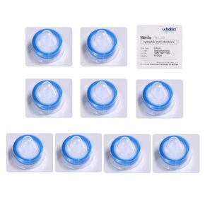 10 PCS PVDF Syringe Filter Sterile 0.22μm Pore Hydrophilic Filtration Lab Filters 33mm Membrane Diameter Individually Packed