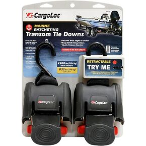 CargoLoc 89973 Retractable Transom Tie-Down, 2 Piece, One Size, Multi