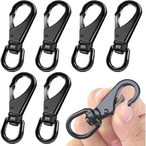 Swivel Snap Hooks, 2.57" Swivel Hooks, 6 Pcs Swivel Carabiner, Stainless Steel Swivel Eye Snaps, 80 LBS Heavy Duty Snap Hook for Marine, Sports, Luggages, Pets, Keychains, Flag Clips for Flagpole