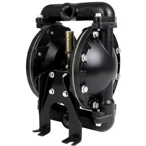 Air-Operated Double Diaphragm Pump 1 Inch Inlet Outlet Aluminum 35 GPM Max 115 PSI, Industrial Use,Nitrile Diaphragm, QBY4-25L