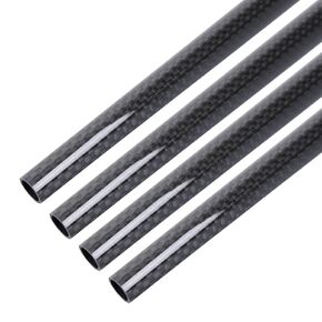 ARRIS 4PCS 8mm x 6mm x 330mm Carbon Fiber Tube, 8mm Hollow Carbon Tubes Plain Glossy Surface 3K Roll Wrapped 100% Pure for Quadcopter Multicopter