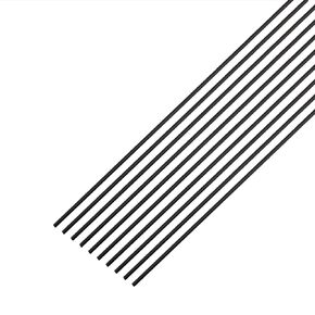 Carbon Fiber Rods 2mm x 400mm Solid Matte Round Bar for DIY Crafts RC Airplane Model Car 10pcs
