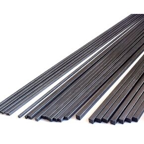 8pcs 2.0mm Square Carbon Fiber Rods 2.0x2.0x300mm Solid Carbon Fiber Square Tube pultrusion Side 2.0mm Length 300mm 1.42346mm Available