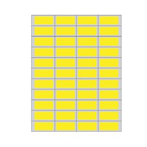 Healthcare DPSL-PC5-2 Piggyback Paper Labels for Laser Printers, Piggyback, Permanent Adhesive, 1.75" Width x 0.75" Length, Yellow (Box of 11000)