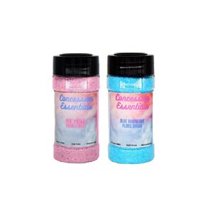 2ct- 16oz Jars of Cotton Candy Floss Sugar (Pink Vanilla and Blue Raspberry)