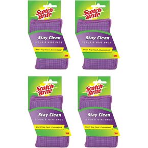 Scotch-Brite Clean & Rinse Scrubber - 2 ct, 4 Pack (Total 8 sponges)