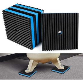 Forestchill Anti Vibration Pads, 3" × 3" × 7/8" Heavy Duty Ribbed Rubber Anti Vibration Isolation Pads with EVA Center Layer for Air Compressor, Air Conditioner Unit, HVAC, Treadmill