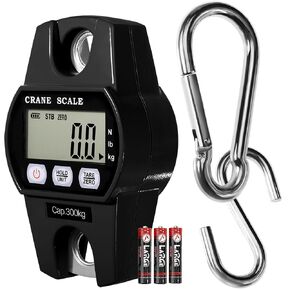 Digital Hanging Crane Scale 660LB/300KG， Deer Hunting Scales, Farm,Fishing, Fish, Meat，Game,Luggage Scale with Hold/Tare
