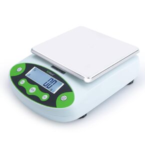 U.S. Solid Digital Lab Scale Electronic Precision Balance 0.1 g, 150x180 mm SS Rectangular Weighing Pan (15kg)
