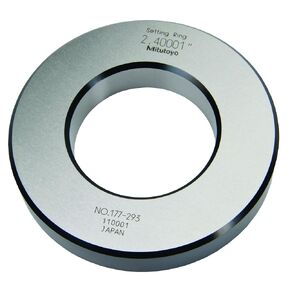 Mitutoyo 177-293 Setting Ring, 2.4" Size, 0.79" Width, 4.41" Outside Diameter, +/-0.00004" Accuracy