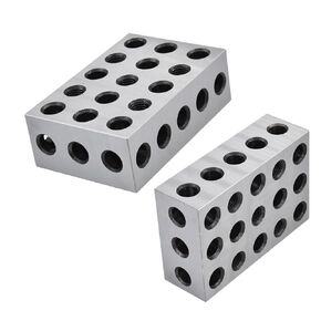 1-2-3 Machinist Blocks 23 Holes Matched Pair (1x2x3) Ultra Precision Machinist Set Up Blocks 0.0002In 123 Jig Replacement for Milling Machine (2-Pack)