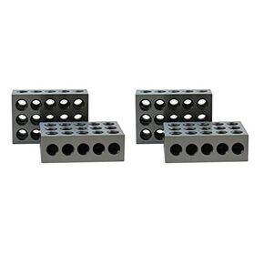 SHARS 2 Pairs 123 Blocks 1-2-3 Ultra Precision .0002 Hardened 23 Holes 0.0002" 303-5500(2) P