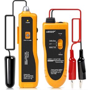 Underground Wire Locator, Underground Cable Locator for Pet Fence Buried Sprinkler Valve, Cable Tester for Locating Irrigation Tone Generator Kit Probe, Electrical Wire Tracer with Earphone