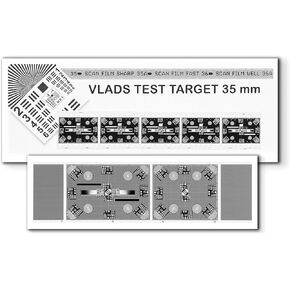 35 mm Hi-Res Vlads Test Target (5 Frames) and Type 120 Target and Focusing Aid Combo Set for Slides and Negatives Digitizing aka Camera Scanning.