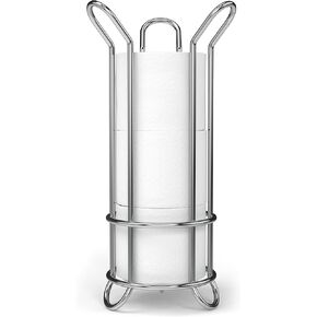 BROOKSTONE, Stylish Toilet Paper Holder, Freestanding Bathroom Tissue Organizer, Minimalistic Storage Solution, Modern Trending Design [Holds MEGA Rolls]