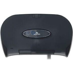 Georgia-Pacific Blue Ultra 4-Roll Coreless Toilet Paper Dispenser by PRO , Smoke, 56602, 17.20" W x 5.50" D x 16.00" H