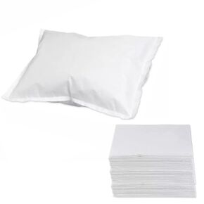 Disposable Pillowcases (Pack of 40) – White, 21" x 30" (Tissue/Poly) Single-Use Pillow Covers – Medical Paper Supplies -Protects Against Stains and Spills Ambulance Services. Use for Travel