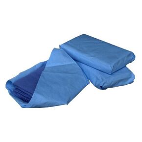 Medline Sterile Disposable Surgical Towels, Standard, 17" x 27" Length, Blue, 6 Count (Pack of 12)