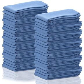 Oudain 50 Pcs Cotton Shop Towels Bulk 25.2 x 16.93 Inches, Absorbent Shop Rags and Cleaning Towels Cleaning Car Rags for Towels Shops Bars Hotel Automobiles Industries Surgical Garage