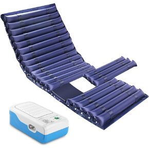 Alternating Air Pressure Mattress, Waterproof, 72.8"L x 33.5"W x 2.6"H, 300 lbs, Quiet Pump System, Fits Most Bed Sizes