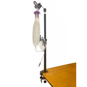 Table IV Pole, Portable IV Poles for Travel, Foldable IV Pole Stand Portable Adjustable Pole Stand Feeding Tube Holder with 4 Hooks for Wheelchairs Beds Nursing Clinic Home Care Travel