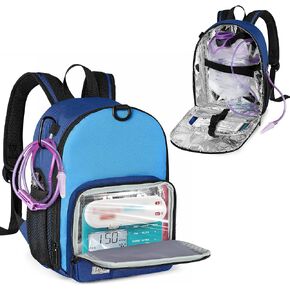 LUXJA Feeding Tube Backpack Fits 500ml Bag and Enteral Feeding Pump (Compatible with EnteraLite Infinity and Kangaroo Joey), Feeding Tube Bag for G Tube, J Tube and GJ Tube, Red Rose (Bag Only)