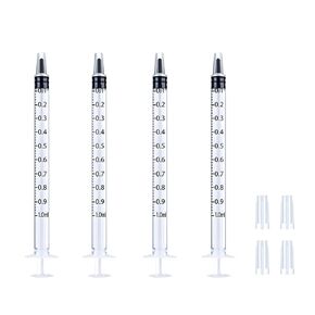 10 Pack 3ml Plastic Syringe with Needle, Syringe for Liquid, Oral, Scientific Labs, Measurement, Dispensing, Feeding Pets, Oil or Glue Applicator, Individually Wrapped (3 ML)
