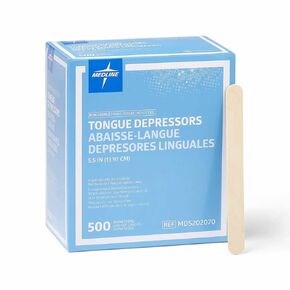 Medline Tongue Depressor, Non-Sterile, 5.5 Inches, Case of 5000