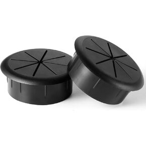 HYCC 2 Pack 2-3/8 Inch Flexible Desk Grommet,Organize Wires and Cables on Office Equipment, Computer Components, Entertainment Systems Effectively - Color: White in Kuwait