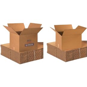 BOX USA Moving Boxes, Extra Large 20" x 20" x 15" (12 Pack), Corrugated Cardboard Box for Packing Packaging Storage Mailing, and Shipping for Office of Home, 32 ECT - Pack of 12