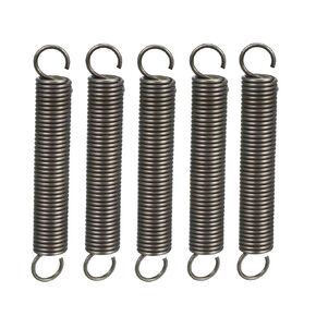 uxcell 5Pcs Extended Tension Spring Wire Dia 0.04", OD 0.39", Free Length 2.36" Spring Steel Small Dual Hook Tension Springs for Production