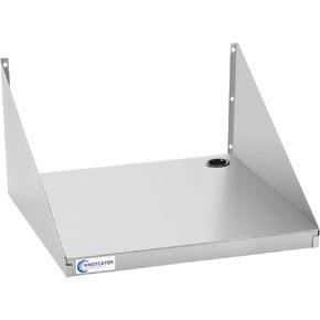 Stainless Steel Microwave Shelf, Metal Appliance Wall Mount Floating Shelving, 18"x24" Stainless Steel Microwave Rack for Commercial Restaurant and Kitchen