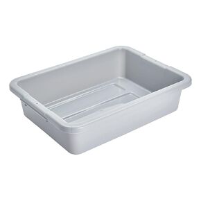 Rubbermaid Commercial Products Standard Divided Bus/Utility Box, 7-Gallon, Brown, Plastic, Heavy Duty Divided Restaurant Wash Basin/Dish Washing Tub for Cups/Plates/Bowls