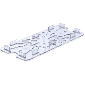 Carlisle FoodService Products 3067007-E Plastic Drain Shelf for 1/3 Size Food Pan, Clear, 0.6 Inches