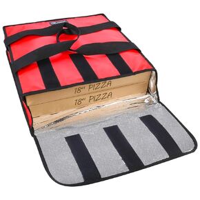 Pizza Bag, Thermal Pizza Delivery Bags Insulated Food Delivery Bag Professional Pizza Warmer Carrier Bags Moisture Free Hold Up to 4-16" or 3-18" (Red, 20"X20"X9")