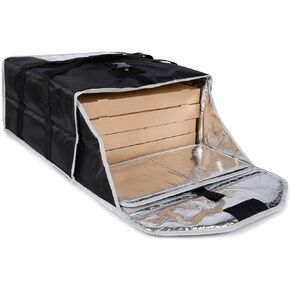 cherrboll Insulated Pizza Delivery Bag Commercial Food Warmer Carrier Bag 22" by 22" by 11" Holds 5-20" Large Pizza Boxes or Trays