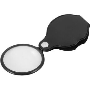 uxcell Pocket Folding 6X Magnifying Magnifier Glass Lens Loupe w Rotating Protective Holster