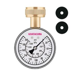 0-200psi/kpa Water Pressure Test Gauge, 2-1/2" Dial Size, 3/4" Female Garden Hose Thread, Waterproof and Anti-Fog
