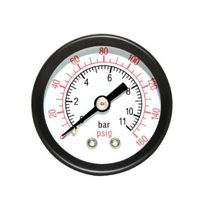 Beduan Air Pressure Gauge for Air Compressor 2" Dial Center Back Mount, 1/4" NPT,0-160 Psi