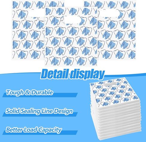 200 Pcs Tooth Patient Care Dental Bags 9 x 8 Inches Plastic Merchandise Bags Dental Bags for Patients Dental Clinics Patient Encouragement Gifts Party Favors (Character) in Saudi Arabia