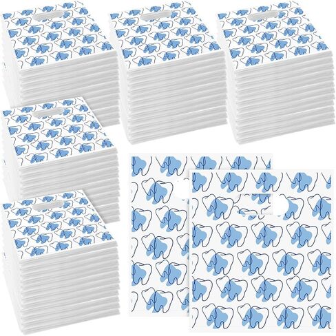 800 Pcs Tooth Patient Care Dental Bags Bulk 9 x 8 Inches Dental Giveaway Bags with Handles Dental Goodie Bags for Dentist Clinics Tooth Care Accessories Party Favor Encouragement Gift (Patient) in Kuwait