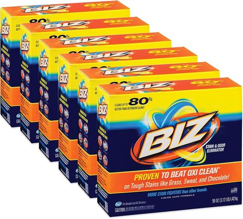 Biz Laundry Detergent Powder Booster, Stain & Odor Removal - 4-Pack, 80 Ounce Boxes in Saudi Arabia