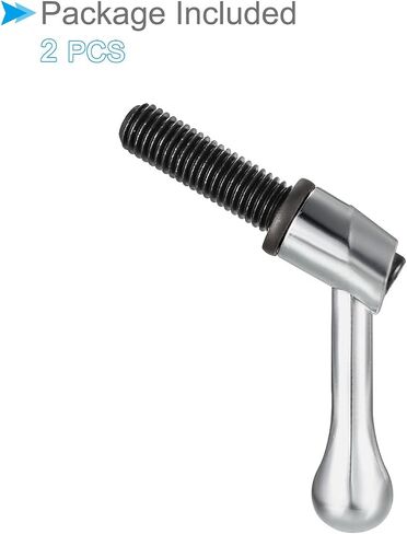 Clamping Lever Handles, M12 x 40mm Male Thread, Adjustable Quick Release Locking Rotating Bolt Knobs Silver Tone - (Applications: for Lathe Machinery), 2-Pieces in Saudi Arabia