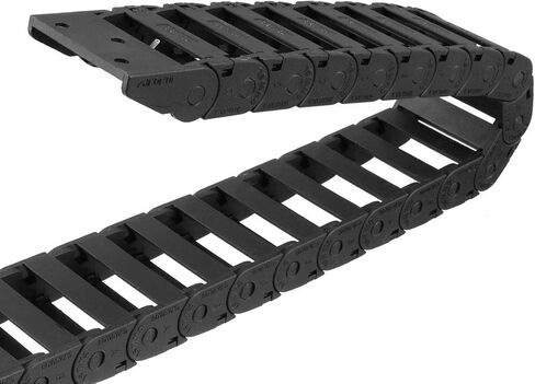 uxcell Drag Chain Cable Carrier Open Type with End Connectors 10X30mm 1 Meter Plastic for Electrical CNC Router Machines in Saudi Arabia