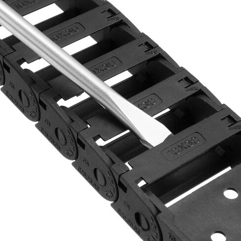 uxcell Drag Chain Cable Carrier Open Type with End Connectors 10X30mm 1 Meter Plastic for Electrical CNC Router Machines in Saudi Arabia