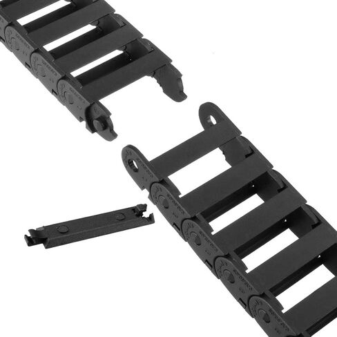 uxcell Drag Chain Cable Carrier Open Type with End Connectors 10X30mm 1 Meter Plastic for Electrical CNC Router Machines in Saudi Arabia