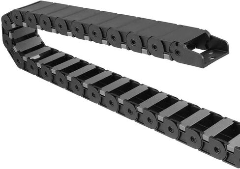uxcell Drag Chain Cable Carrier Open Type with End Connectors 10X30mm 1 Meter Plastic for Electrical CNC Router Machines in Saudi Arabia