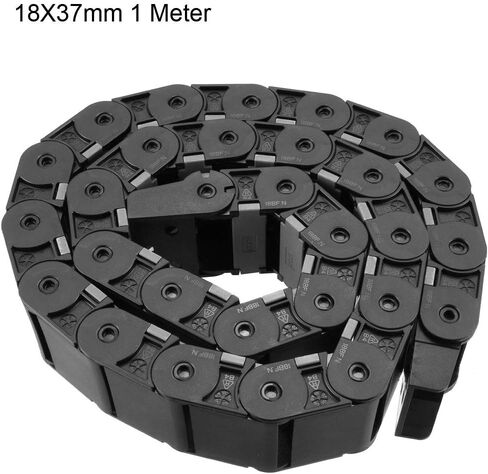 uxcell Drag Chain Cable Carrier Open Type with End Connectors 10X30mm 1 Meter Plastic for Electrical CNC Router Machines in Saudi Arabia