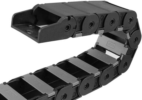 uxcell Drag Chain Cable Carrier Open Type with End Connectors 10X30mm 1 Meter Plastic for Electrical CNC Router Machines in Saudi Arabia