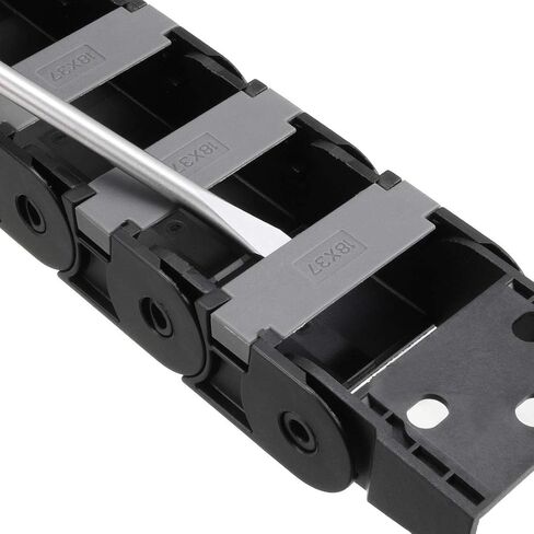 uxcell Drag Chain Cable Carrier Open Type with End Connectors 10X30mm 1 Meter Plastic for Electrical CNC Router Machines in Saudi Arabia